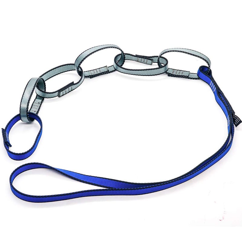 NewDoar Daisy Loop Chain for Climbing,22KN(4950lb) Nylon Webbing Sling 0.7in(17mm) Safe Chain,CE Certified for Outdoor Activities,Personal Anchor Tether System,Aid Climbing(38in/96cm) - Image 1